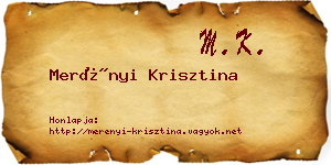 Merényi Krisztina névjegykártya