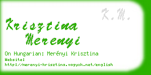 krisztina merenyi business card