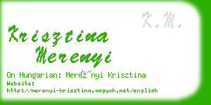 krisztina merenyi business card